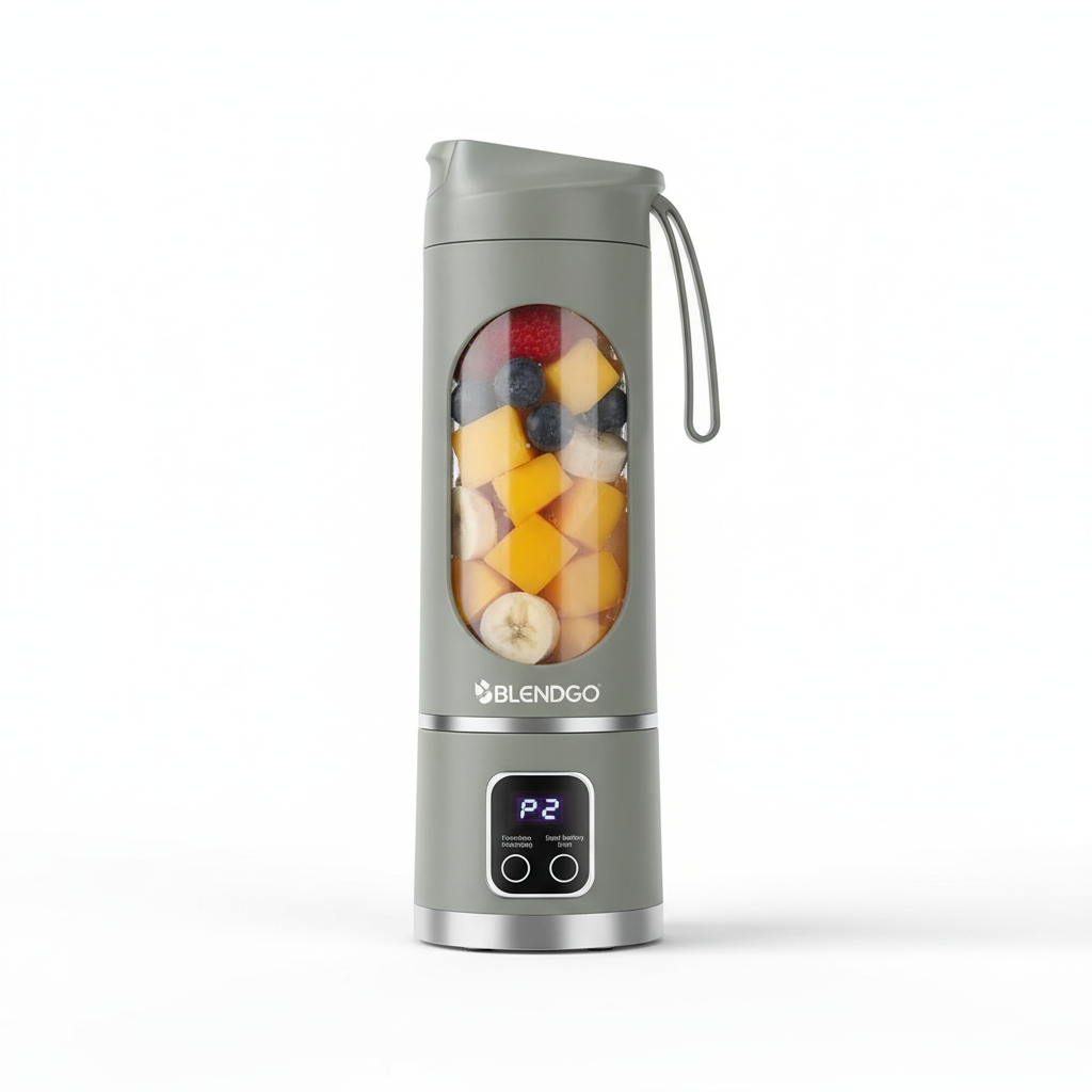 2025 New Household Charging MINI Crushed Ice Electric Juicer Powerful Motor 450ML Large Capacity Digital Display Juice Cup