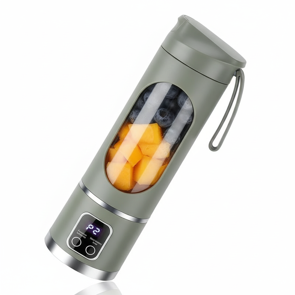 2025 New Household Charging MINI Crushed Ice Electric Juicer Powerful Motor 450ML Large Capacity Digital Display Juice Cup